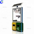 Sided solar outdoor advertising trash bin light box